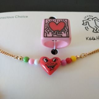 Colar e Anel H&M Keith Haring