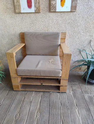 Sofá Palet Jardín Beige