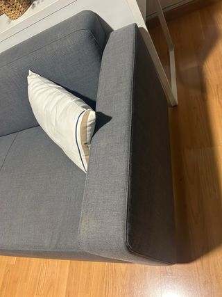 Sofá de tela gris Ikea
