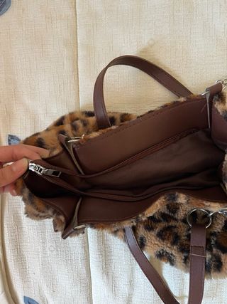 Bolso pelo estampado leopardo