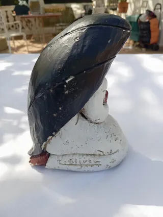 Figura maternidad vintage yeso firmada