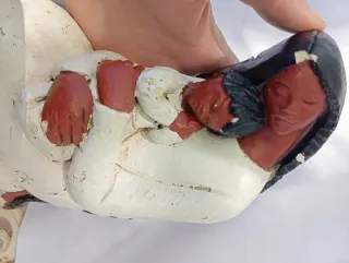 Figura maternidad vintage yeso firmada