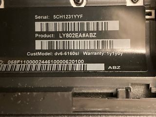 Notebook HP Pavilion dv6