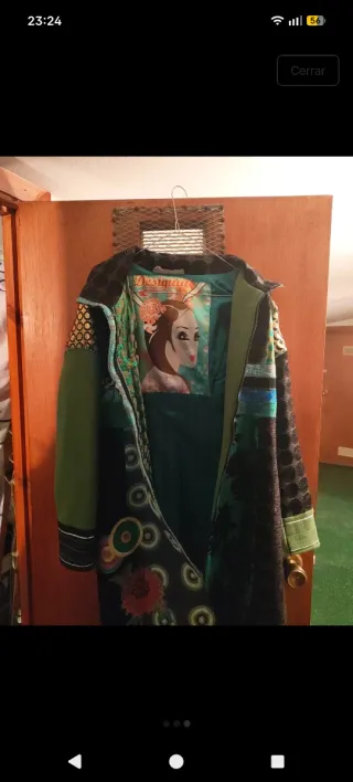 Abrigo desigual multicolor