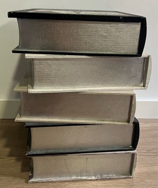 Sgabello vintage in legno beige/nero