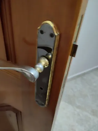 Puerta de entrada vivienda madera 2'10alt-0'80anch