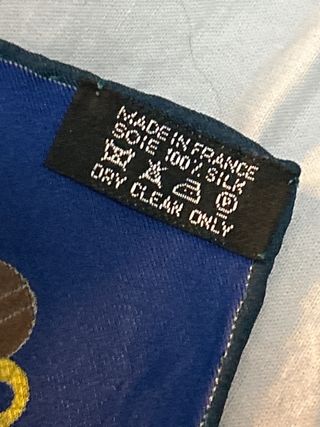 Pañuelo Hermes Carré Circo Azul y Amarillo