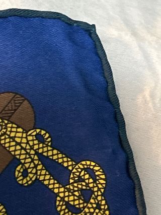 Pañuelo Hermes Carré Circo Azul y Amarillo