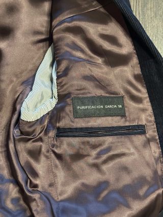 Chaqueta americana pana negra