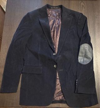 Chaqueta americana pana negra