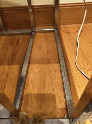 Mesas auxiliares cristal y metal (Set 3)