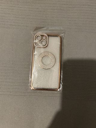 Funda iPhone 14 con diamantes y aro