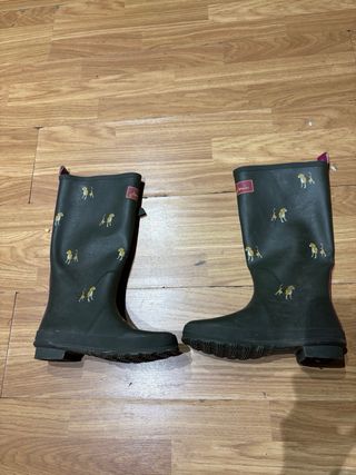 Botas de agua verdes con perros