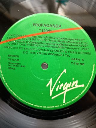 Propaganda 1234 LP Virgin 1990
