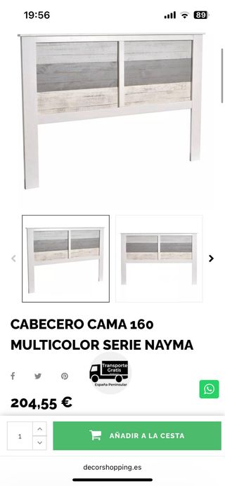 Cabecero madera 150/160 cm