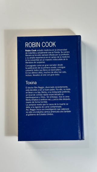 Toxina Robin Cook tapa dura thriller médico