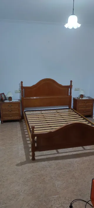 Estructura cama matrimonio madera