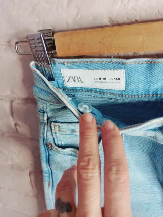 Pantalón vaquero niña azul talla 9/10 años