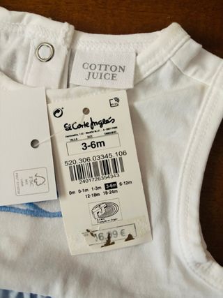 Ranita bebé niño Cotton Juice. NUEVO CON ETIQUETA