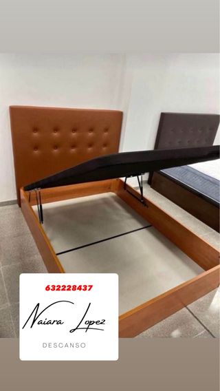 Canapé abatible madera y polipiel