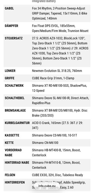 Bicicleta Eléctrica Cube STEREO HYBRID 140 HPC SL