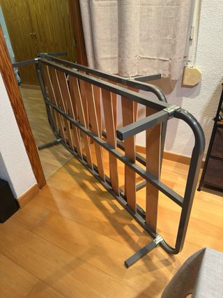 Somier 90cm Metal y Madera