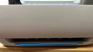 Impresora HP Azul y Blanca