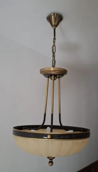 Lámpara de techo vintage dorada