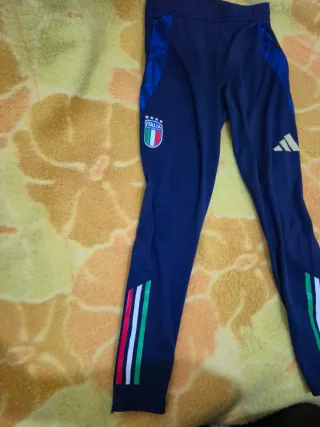 Adidas Pantaloni Italia Calcio Blu