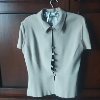 Chaqueta Zara Beige Manga Corta Talla M