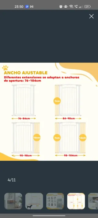 Puerta de seguridad para escaleras