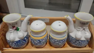Juego de cocina cerámica y madera
