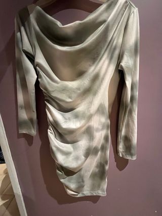 Vestido verde manga larga