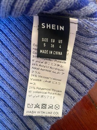 Chaqueta Shein azul de lana