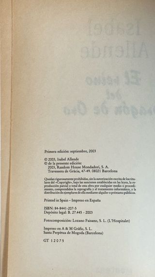 El Reino del Dragón de Oro Isabel Allende
