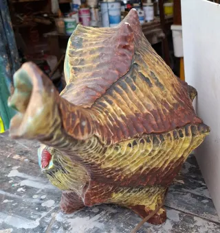 Lampada ceramica antica conchiglia acquario