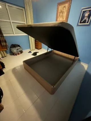 Canapé abatible madera y tela