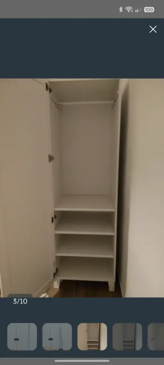 1 Armarios Blanco Ikea  modelo Platsa