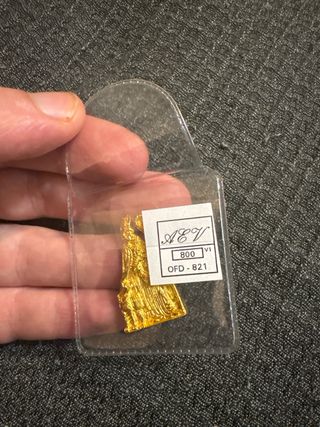 Figura religiosa plata 800 bañada en oro
