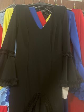 Abito flamenco nero con volant