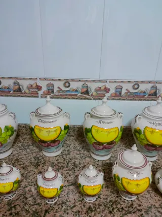 Juego 12 Tarros Cerámica Cocina