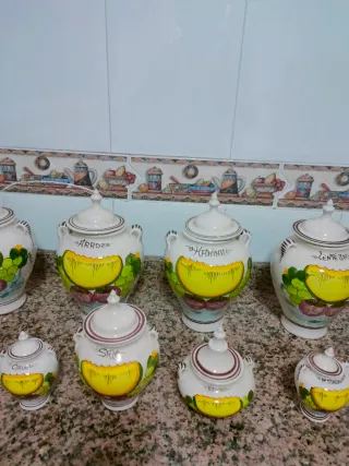 Juego 12 Tarros Cerámica Cocina