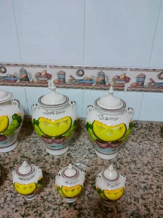 Juego 12 Tarros Cerámica Cocina