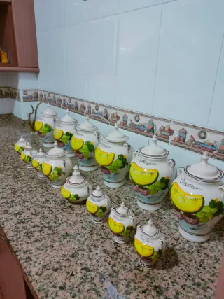 Juego 12 Tarros Cerámica Cocina