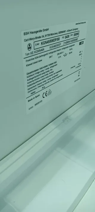 NEVERA COMBI BOSCH NO FROST ENERGÍA A+ 200 X 70 CM