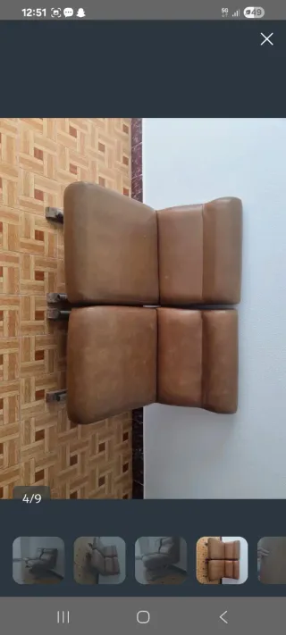 Butacas Sky Vintage Marrón Piel