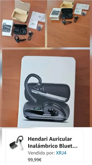 Auricular Inalámbrico Bluetooth Hendari Negro