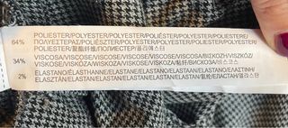 Pantalón de pinzas estampado pata de gallo