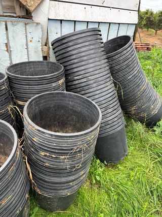 Macetas de plástico negro hay mas de 500 maceta