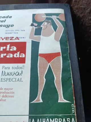 Revista 1961 Cerveza Perla Dorada Alhambra